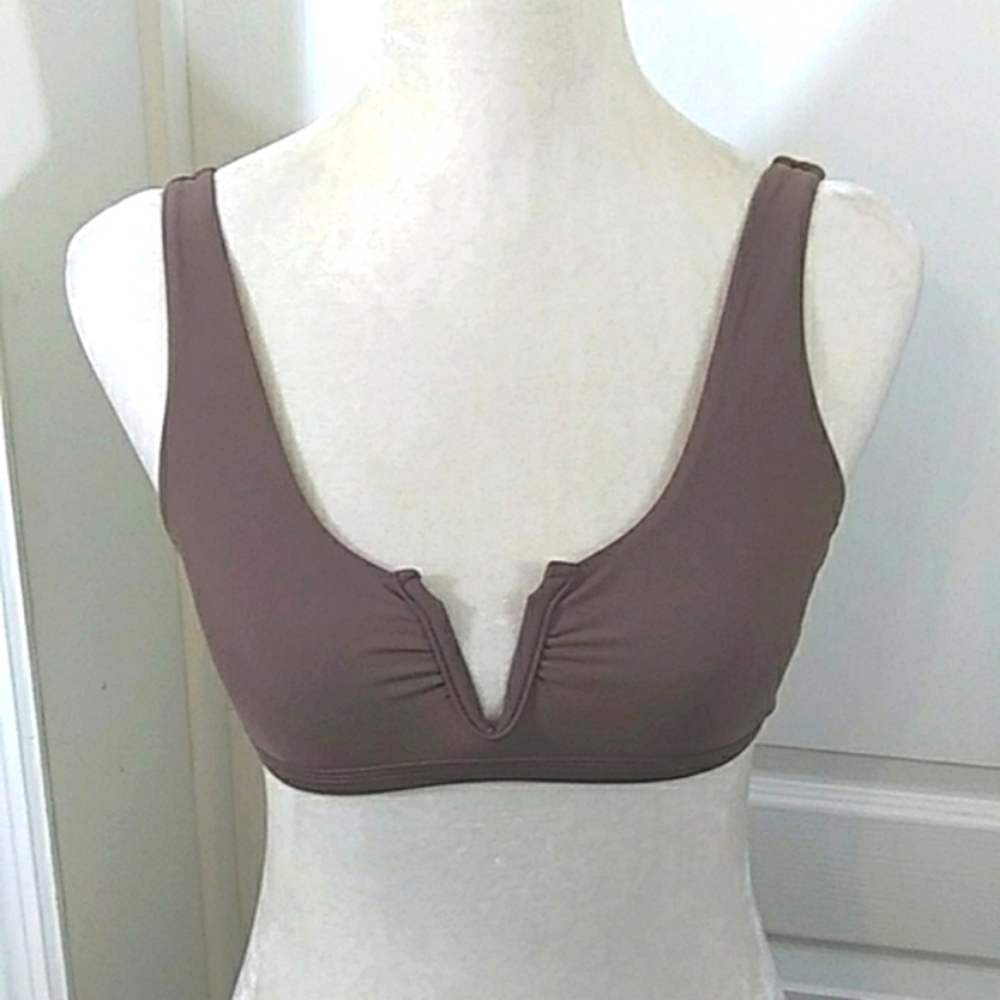 SHEIN Brown Bikini Top Small